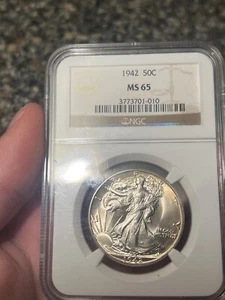 1942-P NGC MS65 Walking Liberty Half Dollar~ Extremely PQ - Picture 1 of 5