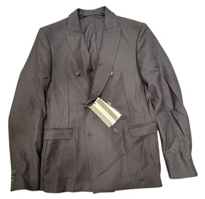 Blazer Zara Man Jacket Sports Coat Cashmere Grey Double Breasted New EU 50 UK 40 - Picture 1 of 12