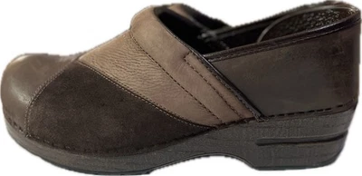 Dansko Clogs Leather & Suede Patchwork Women's Size 40 (9.5-10) Two Tone Brown - Image 1 of 4