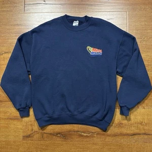 Vintage Mega Millions California Lottery Sweater Mens L Blue Pullover Crewneck - Picture 1 of 9