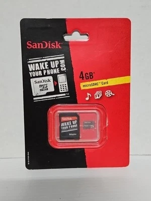 Sandisk Micro Secure Digital Card 4gb (SDSDQ-4096-A11M) New in Package - Image 1 of 4