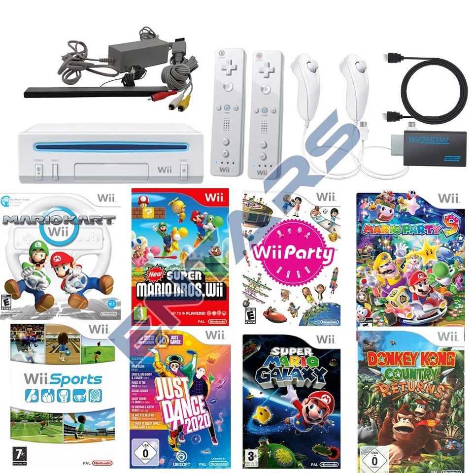 Nintendo wii  Console 2 Controller  HDMI  ,ideale per  gioco o Attività sport - Immagine 1 di 4