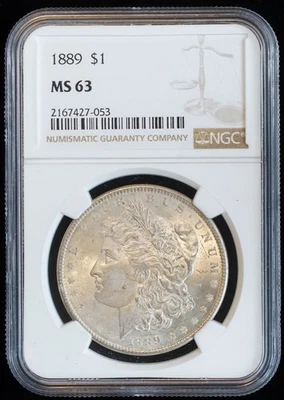 1889 Morgan Silver Dollar MS 63 NGC - Image 1 of 4