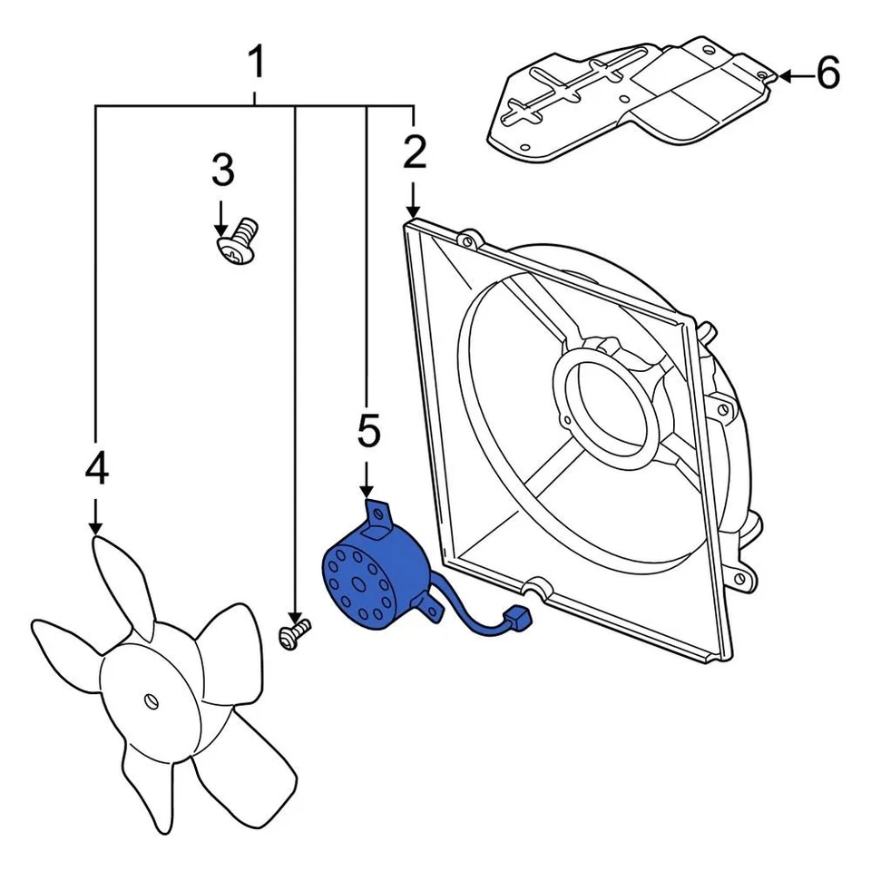 For Kia Sedona 2002-2005 Kia Engine Cooling Fan Motor Foto 1 de 1