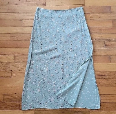 Бренди Melville юбка Robins яйцо синий Ditsy цветочный Фиби колена длина стороны разрез - Изображение 1 из 4