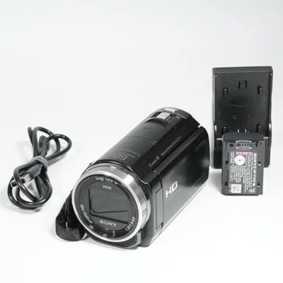 Sony HDR-CX535 Black Handycam Full HD Camcorder 30x Optical Zoom 32GB w/Battery - Image 1 of 4