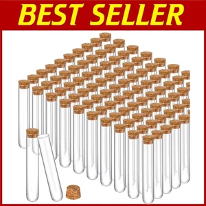100 Glasröhrchen mit Korkstopfen 25 x 140 mm - Bild 1 von 8