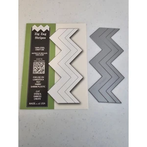 Poppy Stamps Zig Zag Stripes Steel Craft Stamp Border style 1894 - Picture 1 of 3