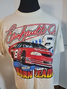 DALE EARNHARDT JR  "BORN LEADER"   VINTAGE NASCAR SHIRT  #8 BUDWEISER  SIZE XL - Picture 1 of 9