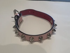100% Authentic NEW CHRISTIAN LOUBOUTIN LOUBILINK SPIKE Pink BRACELET - Picture 1 of 3