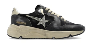 Golden Goose Women Running Sole Sneakers Black Silver Glitter NIB EU 39 US 9 - Picture 1 of 8