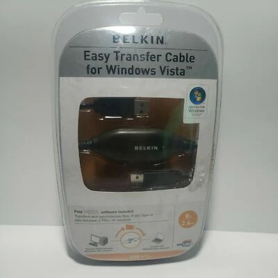 New Belkin Easy Transfer Cable for Windows Vista with Laplink 8 ft (2.4m) long - Image 1 of 2