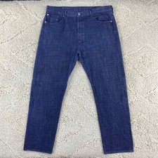 Levi's 501 Men's Size 39x31 Straight Leg Blue Jeans White Oak Cone Denim Cotton