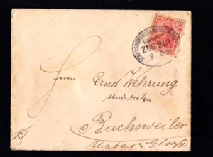 Posta ferroviaria 1906 - "Strasburgo/Els. - Treno Weissenburg" 213 (252-X) - Foto 1 di 1
