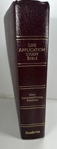 New Life Application Study Bible - NIV Red Letter - Zondervan - Burgundy Leather - Bild 1 von 12