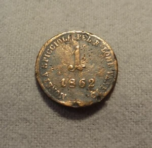 1862-B ITALIAN STATES-LOBARDY VENETIA ONE SOLDO  C-35.2   - Picture 1 of 2