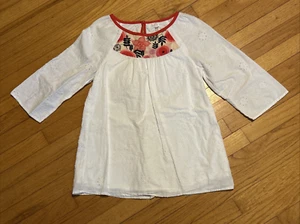 435 by Matilda Jane Snow Angel Make Believe White Eyelet Tunic Top/Shirt Size 16 - Picture 1 of 6