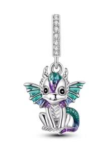 Charm Anhänger für Pandora Armband 925 Silber Drache Flügel Perlen Diamant Love - Bild 1 von 1