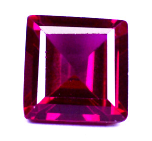 AAA Burma 5.45 Ct Natural Red Ruby Square Shape Loose Gemstone Certified B3540