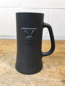 Vintage Playboy Glass Mug black very nice beer bunny logo - Picture 1 of 8