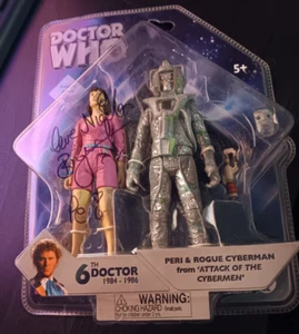 Doctor Who Peri & Rogue Cyberman Underground Toy Signed Autograph Nicola Bryant - Picture 1 of 3