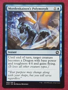 Magic The Gathering ADVENTURES IN FORGOTTEN REALMS MORDENKAINEN'S POLYMORPH MTG - Picture 1 of 2