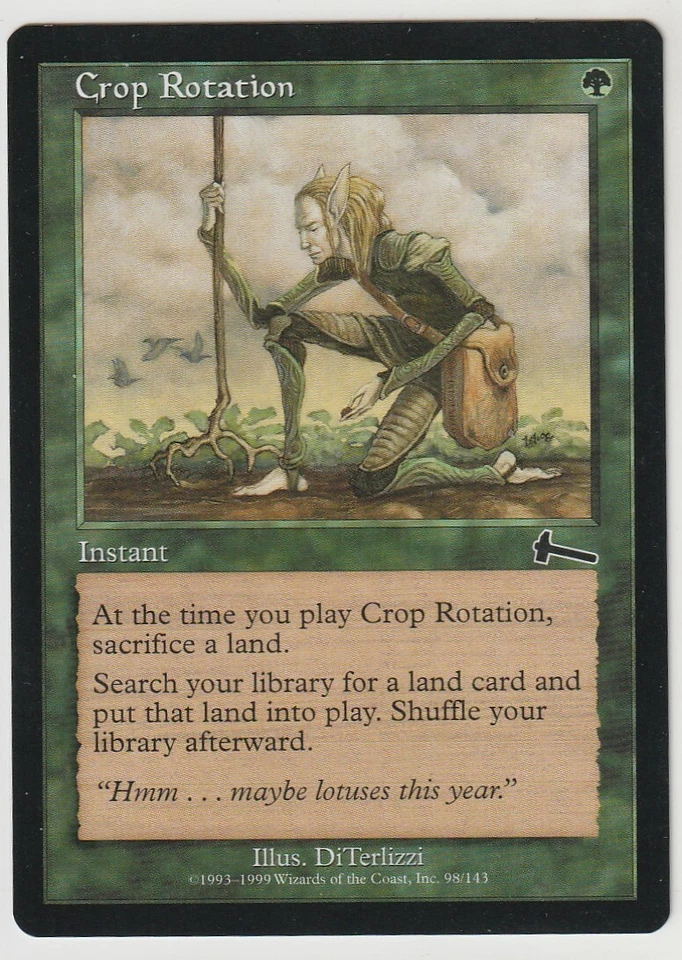 Magic The Gathering Urza's Legacy 1x CROP ROTATION MtG NMint Green Common - Image 1 of 1