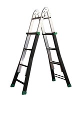 147.500 Scala telescopica con struttura interna in alluminio 5+5  GRADINI