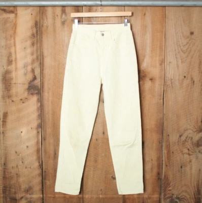 Pantalones de cintura alta vintage GUESS amarillo acanalado estilo pana jersey talla 26x29 Foto 1 de 4