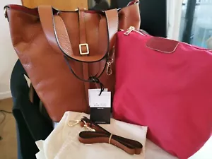 Vera Pelle Tragetasche Handtasche mit Innentasche, Echtleder - Bild 1 von 10