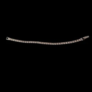Pulsera Otis Sterling Flexible En Línea De Colección Firmado Para Boda Formal - Imagen 1 de 8