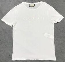 GUCCI T-Shirt Men's Size L White Logo Print 441685-X3A80