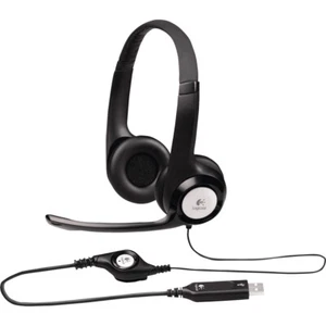 Słuchawki Logitech H390 USB Over-the-Head z redukcją szumów Mikrofon (czarny) - Zdjęcie 1 z 4