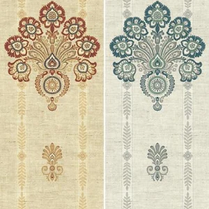 Wallquest Caspia Indian Flower Wallpaper Floral Design Classic Acrylic Coated - Picture 1 of 11