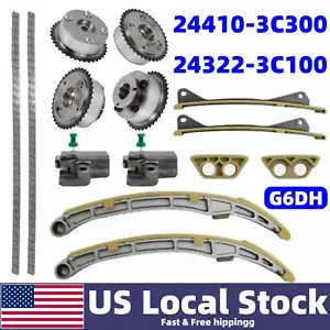 G6DH 3.3L Timing Chain Kit W/Camshaft Adjuster For 2011-19 Hyundai Santa Fe KIA - Foto 1 di 5