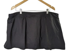 Lands End Swim Skirt Womens 22W Black Attached Briefs New No Tags Beach Pool - Picture 1 of 7