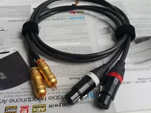 1 paio di cavi audio XLR da donna a RCA maschio oro Giappone filo rame - Foto 1 di 5