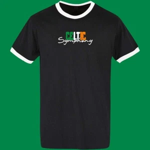 Celtic Symphony (Black Ringer To 5XL) Glasgow Irish Rebels Celtic Wolfe Tones - Picture 1 of 2