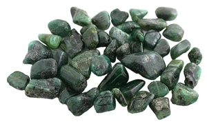 28 Gramm 140 Karat 1/4 bis 3/4 Zoll Dunkelgrün Smaragd Kristall Nugget Perlen OEB3/11624 - Bild 1 von 2