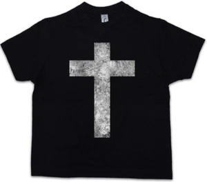 CHRISTIAN CROSS II Kids Boys T-Shirt Jesus Christianity God Gott - Picture 1 of 1