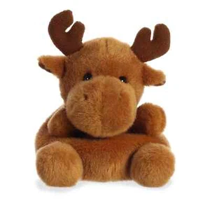 Colección Palm Pals - Peluche Alce Canela 5" Suave, Tacto Esponjoso - Imagen 1 de 5