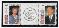 (85349) Vanuatu MNH Queen 65th / Prince Philip 70th Birthdays 1991