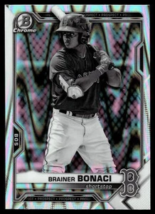 Brainer Bonaci 2021 Bowman Chrome Prospect Ray Wave Refractor Card #BDC-54 - Picture 1 of 2