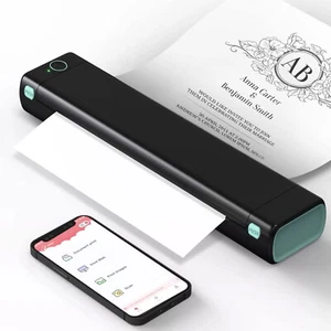 Portable Wireless A4 Bluetooth Thermal Inkless Mobile Printer Phomemo M08F Lot - Picture 1 of 15