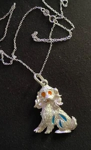 Adorable Sterling Silver 925 COCKER SPANIEL DOG Pendant w/ 18” Chain Necklace - Picture 1 of 6