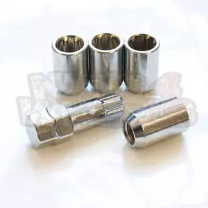 TUNER LOCKING WHEEL NUTS CHROME 12x1.5 fits Daewoo Chevrolet KALOS SPARK AVEO - Picture 1 of 1