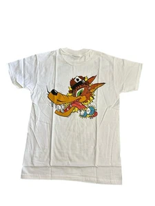 Vtg 1997 Kozik Lucky Wolf Graphic T-shirt Kids Large 14-16 Poster pop Hanes NWOT - Picture 1 of 5