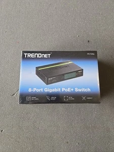 Trendnet TPE TG80G 8 Port Gigabit PoE+ Switch Brand New In Box - Picture 1 of 2