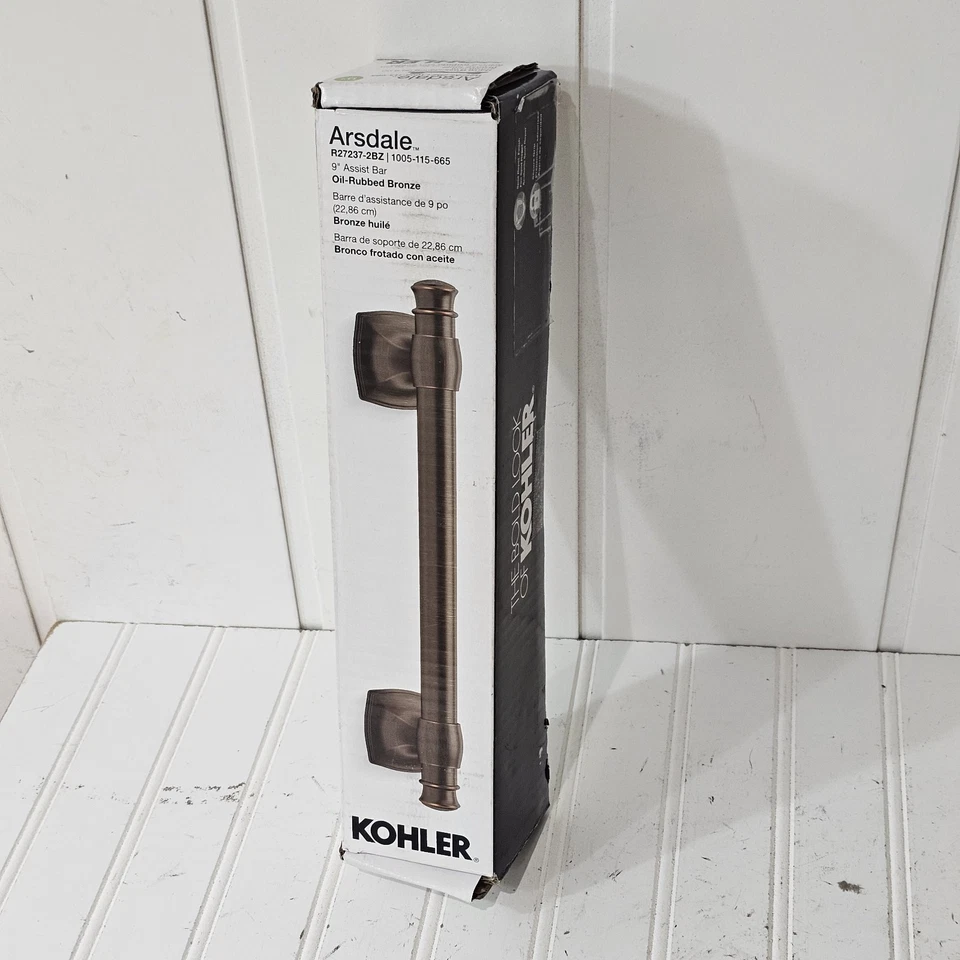 Kohler Arsdale 9 In. Grab Bar in Oil-rubbed Bronze