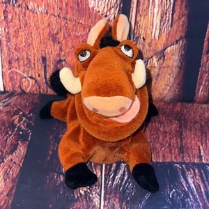 Disney Lion King Pumbaa Plush Stuffed Animal Bean Bag Toy Vintage 90s READ - Picture 1 of 10